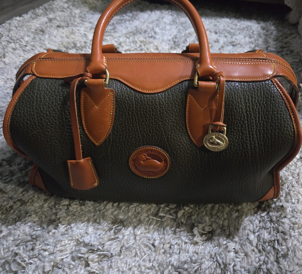 Dooney & Bourke Green and Brown Satchel